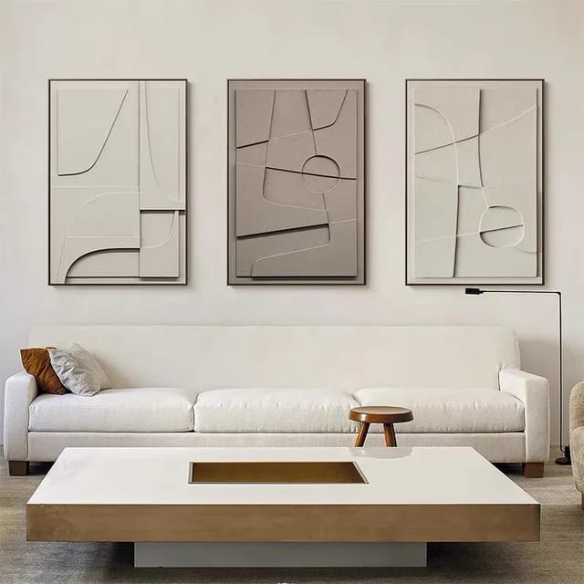 Set of 2 Geometric Canvas Artworks – Modern Designs with Clean Lines