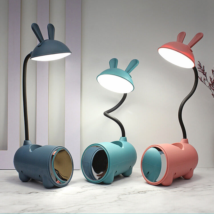 LED Desk Lamp - Colourful Children's Lamp with Pen Holder and USB Rechargeable