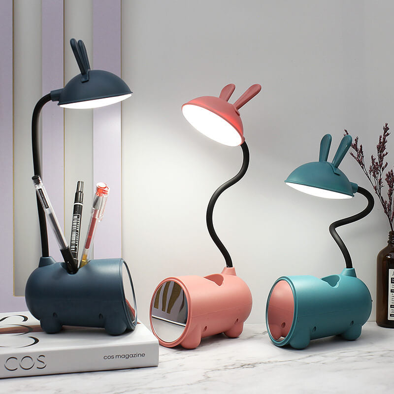 LED Desk Lamp - Colourful Children's Lamp with Pen Holder and USB Rechargeable