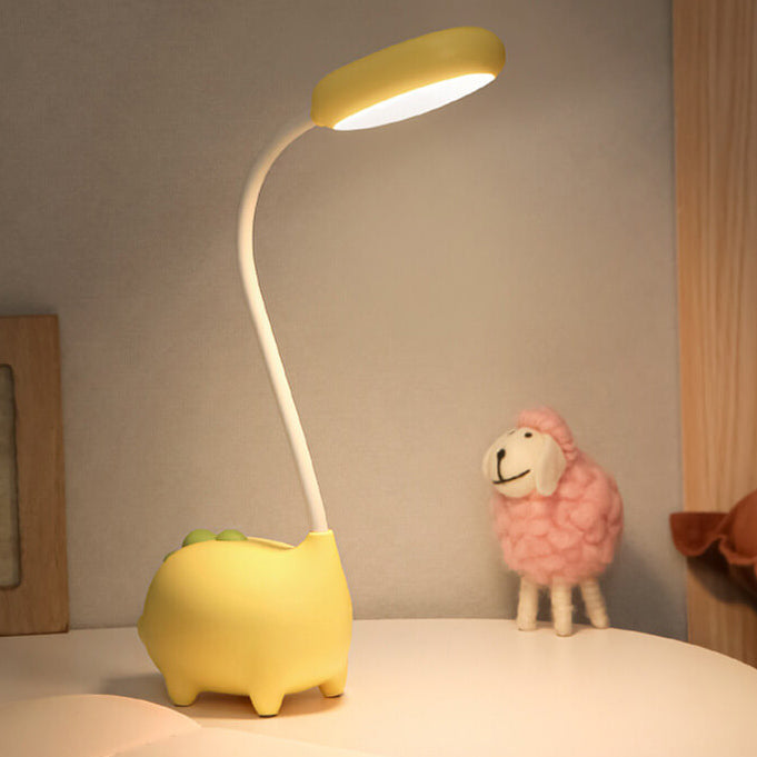 Rechargeable LED Children's Lamp - Cartoon Dinosaur Design for Eye Care