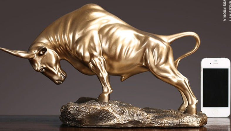 Bronze Bull Sculpture – 36 cm Powerful Design for Interior Decoration