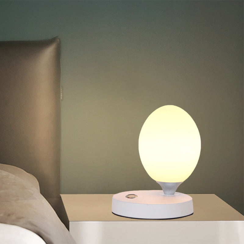 Table Lamp - Glow - Norwegian Macaron Design - White Glass Ambient Lamp