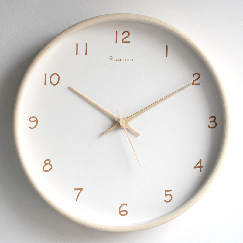 LunaVerde - Solid Wood Analogue Wall Clock with Minimalist Design