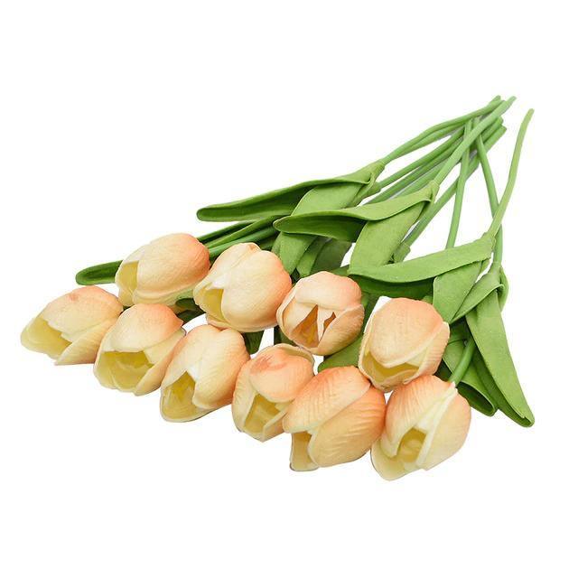 FloraHome – Set of 10 Colourful Artificial Tulips