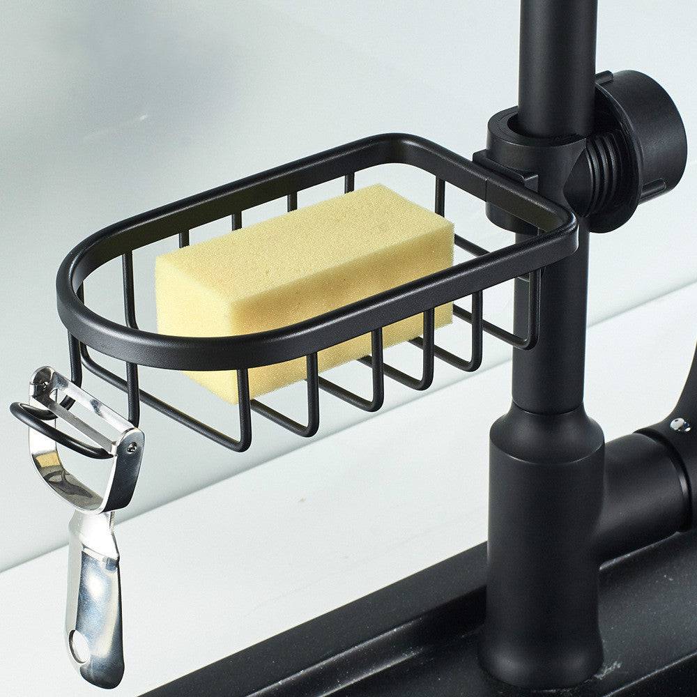 LuminAura - Kitchen Draining Rack with Mesh Basket - Quick-Drying and Stylish