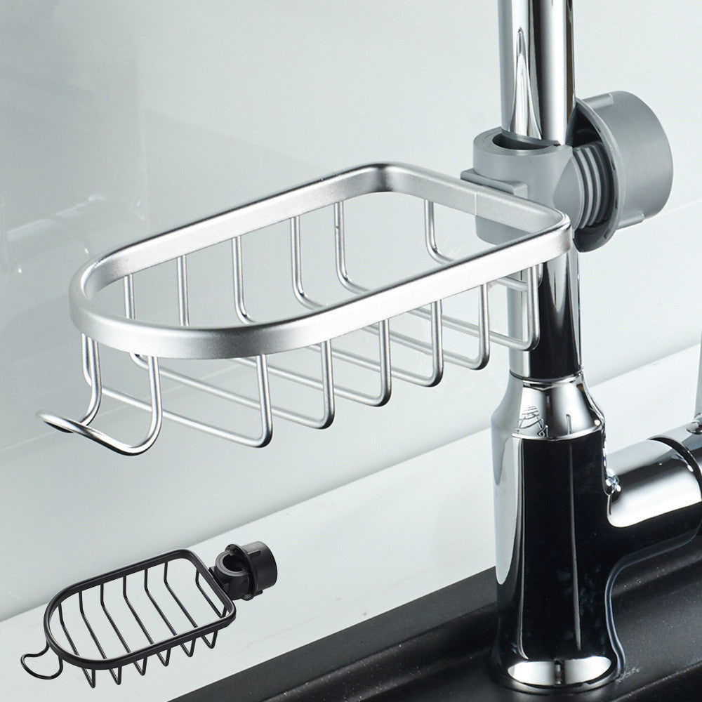 LuminAura - Kitchen Draining Rack with Mesh Basket - Quick-Drying and Stylish