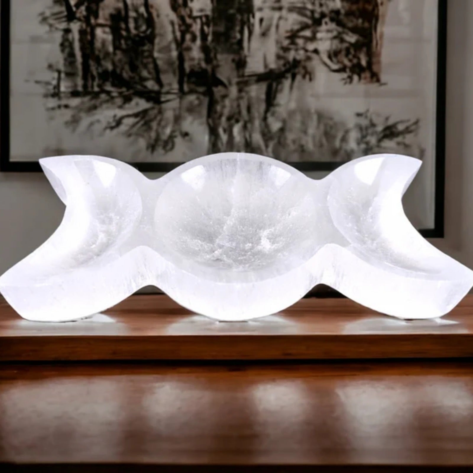 EssenceDwell - Boho chic moon bowl with crystal details