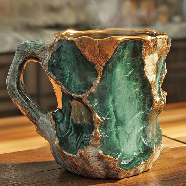 Mineral Crystal Coffee Cups - Luxury Design and Unique Gemstone Look