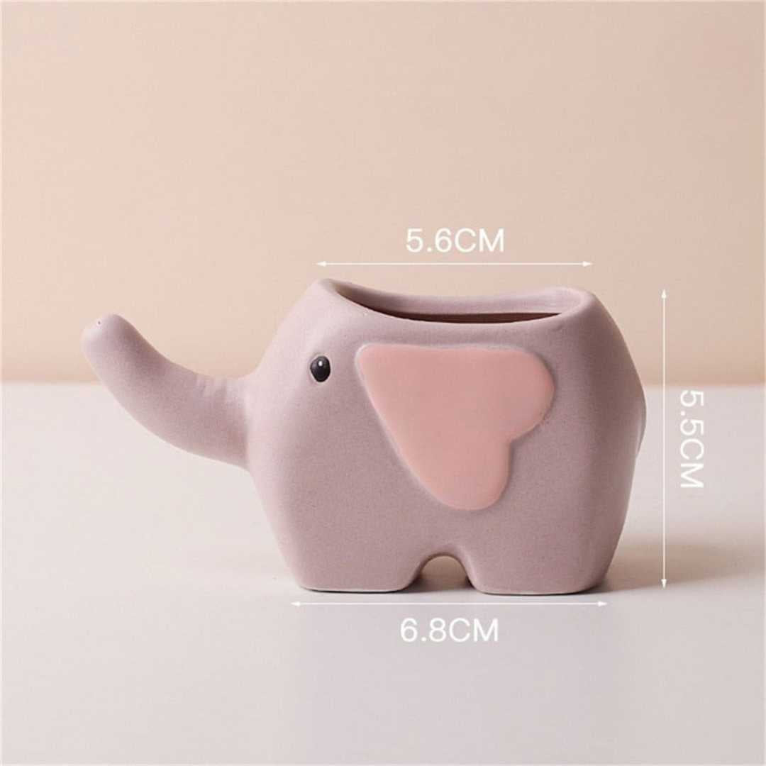 Ceramic Flower Pot in Creative Flower and Animal Shapes - Fun for Indoor and Balcony Use