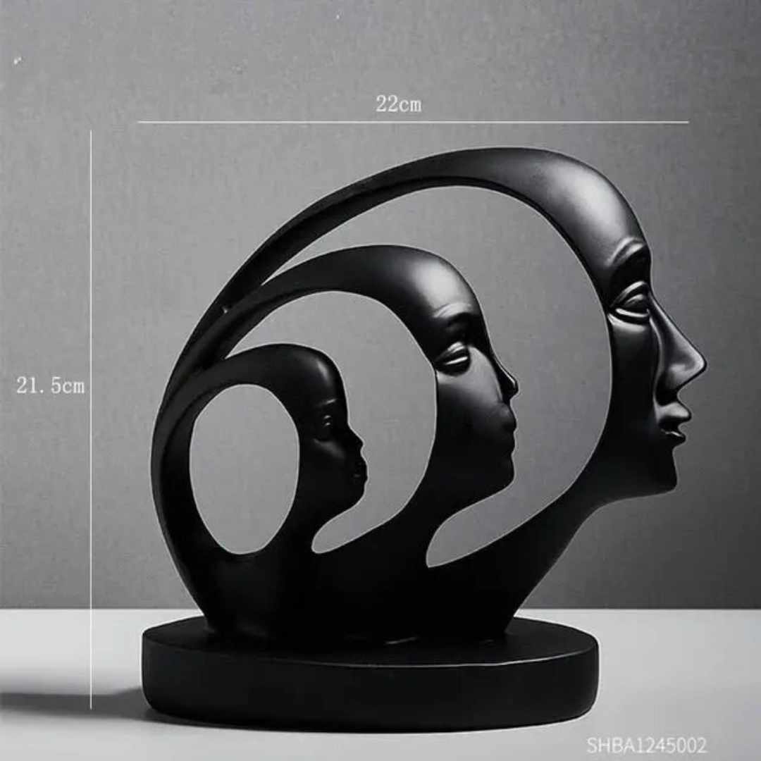 Modern Face Sculpture – Minimalist Interior Design