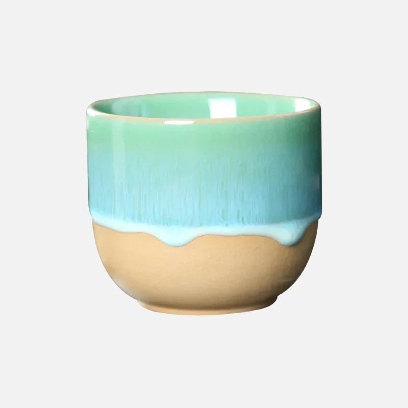 Artistic Ceramic Tea Cup - Paint Stroke Design