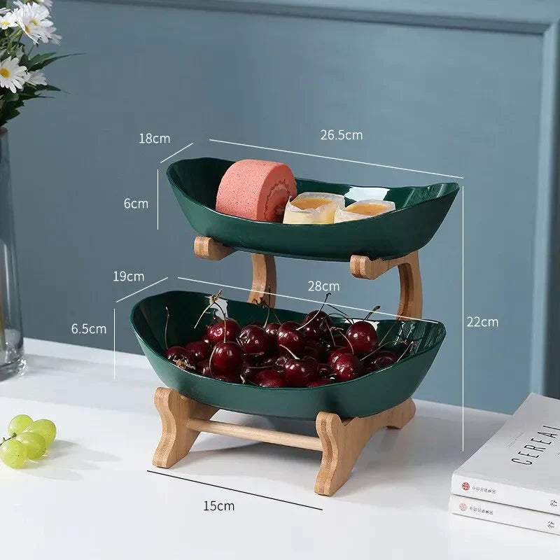 FruitDisplay – Elegant 3-Tier Fruit Basket for Kitchen