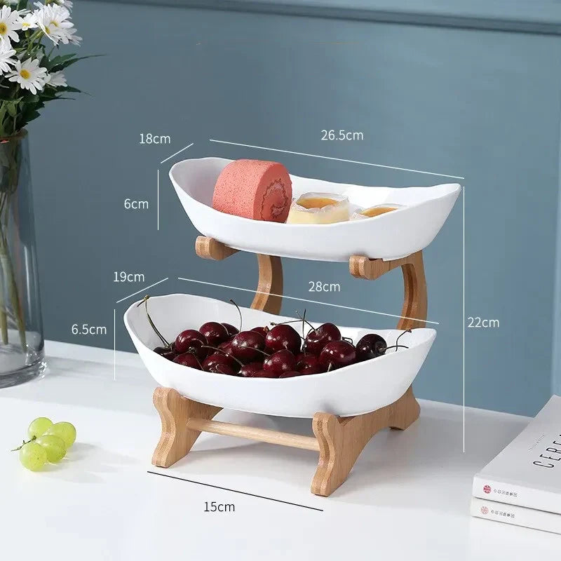 FruitDisplay – Elegant 3-Tier Fruit Basket for Kitchen