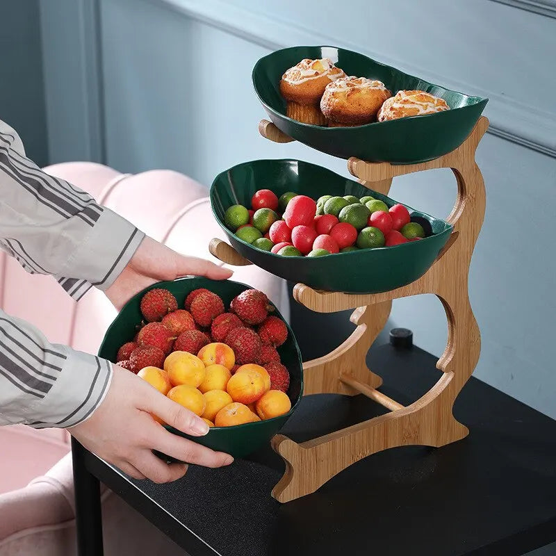 FruitDisplay – Elegant 3-Tier Fruit Basket for Kitchen