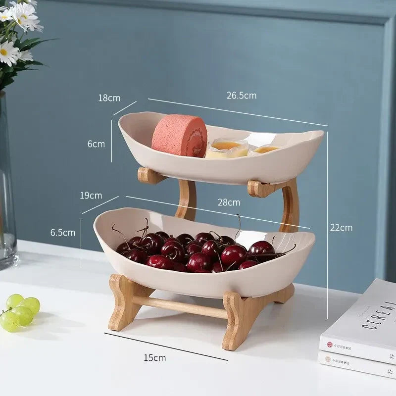 FruitDisplay – Elegant 3-Tier Fruit Basket for Kitchen