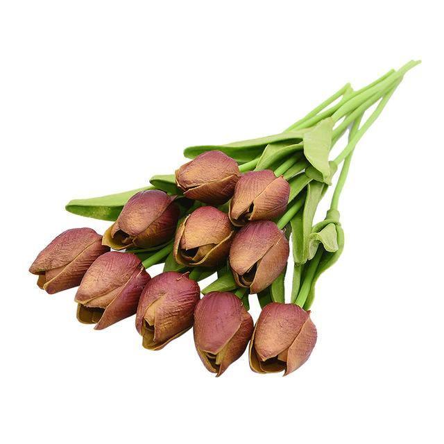 FloraHome – Set of 10 Colourful Artificial Tulips