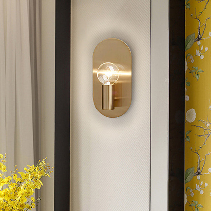 Wall Lamp - Oval Gold Lamp with Open Light Source - Modern Design for Luxurious Interior