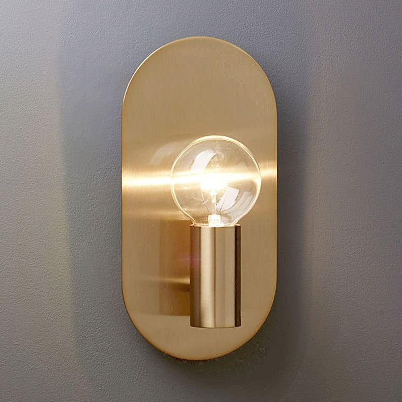 Wall Lamp - Oval Gold Lamp with Open Light Source - Modern Design for Luxurious Interior