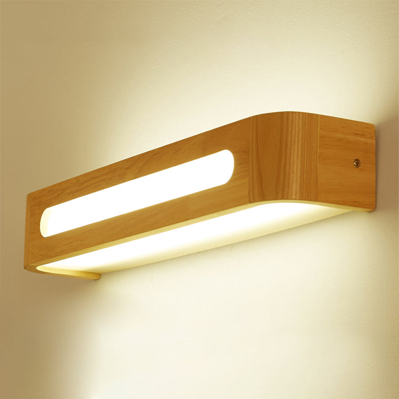 Basin Lamp Nordic Wood Minimalist Design Rectangular Lighting