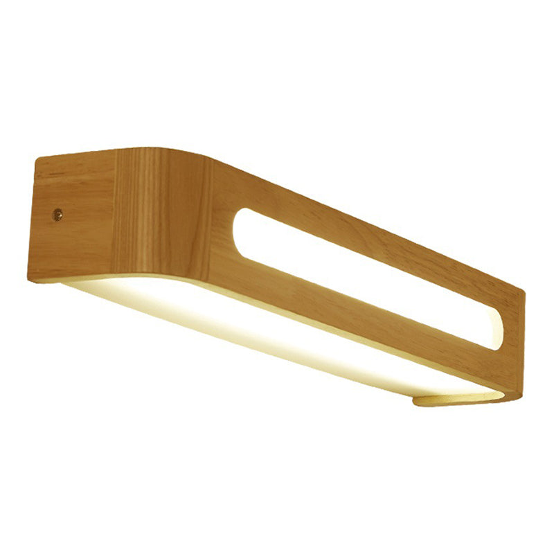 Basin Lamp Nordic Wood Minimalist Design Rectangular Lighting