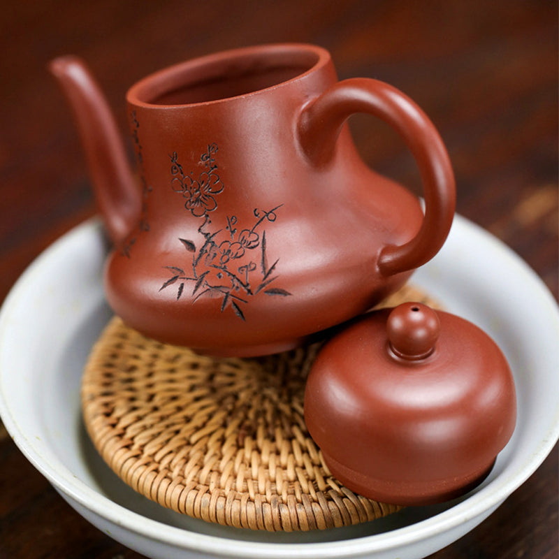 Teapot - Elegant Gourd Shape - Premium Shisha Clay