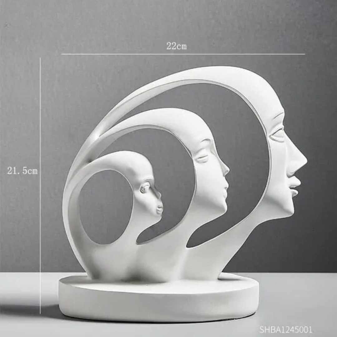 Modern Face Sculpture – Minimalist Interior Design