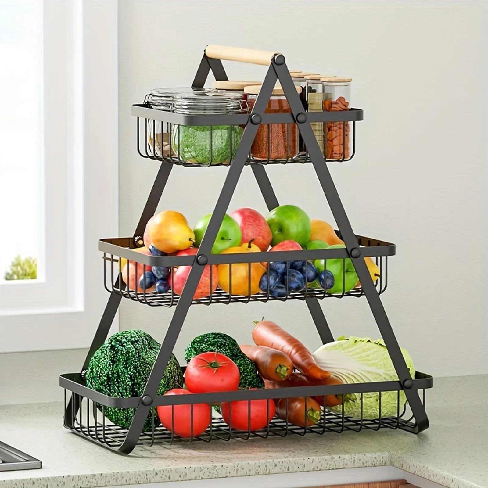 FruitFlow - 3-Tier Fruit Bowl