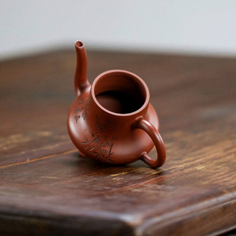 Teapot - Elegant Gourd Shape - Premium Shisha Clay