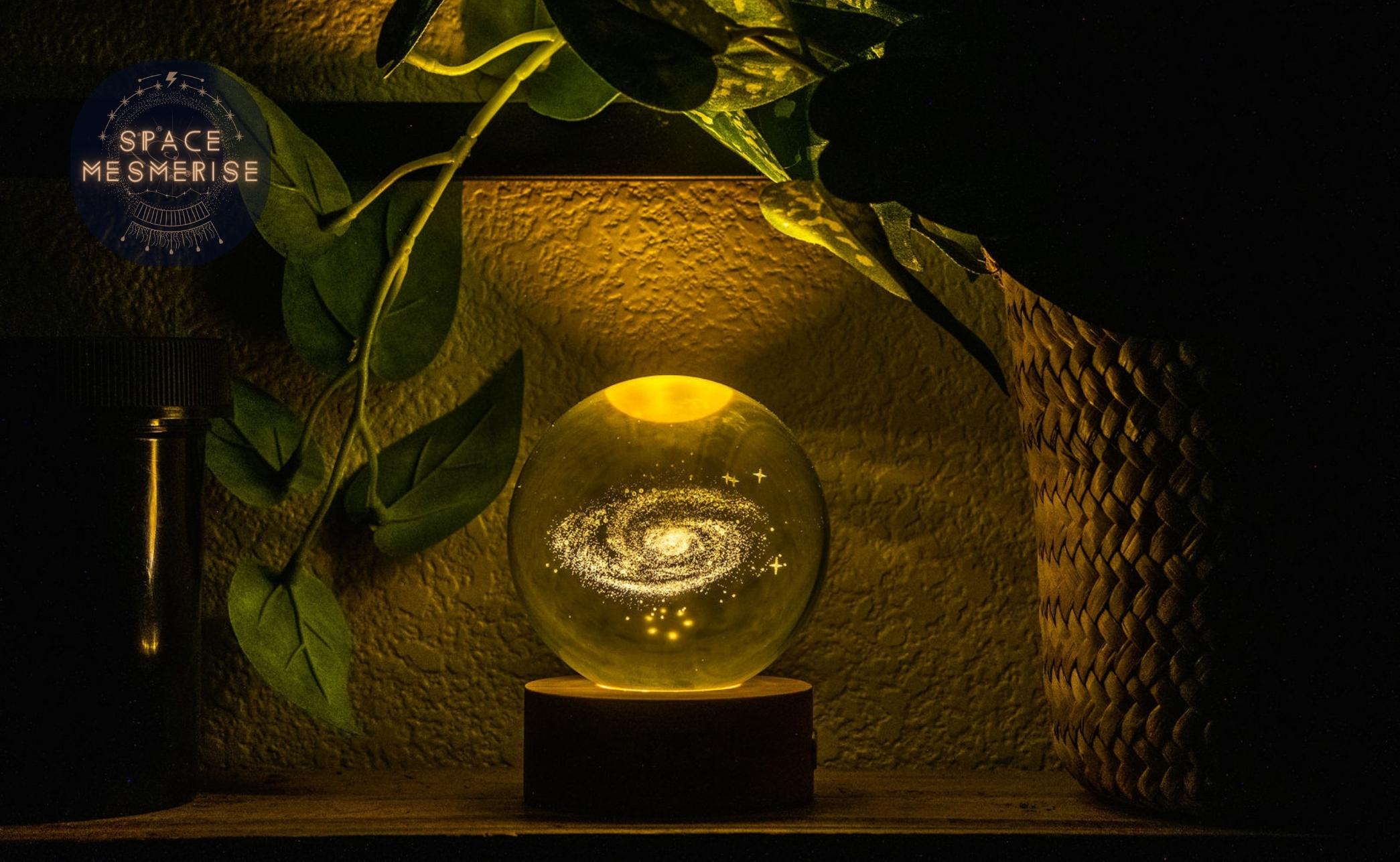 Wireless Crystal Ball Lamp with Dimming Function – Rechargeable and Warm Light