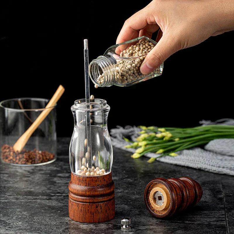 SavoraGrind Wooden Salt and Pepper Mills - Sustainable Design for Kitchen and Table