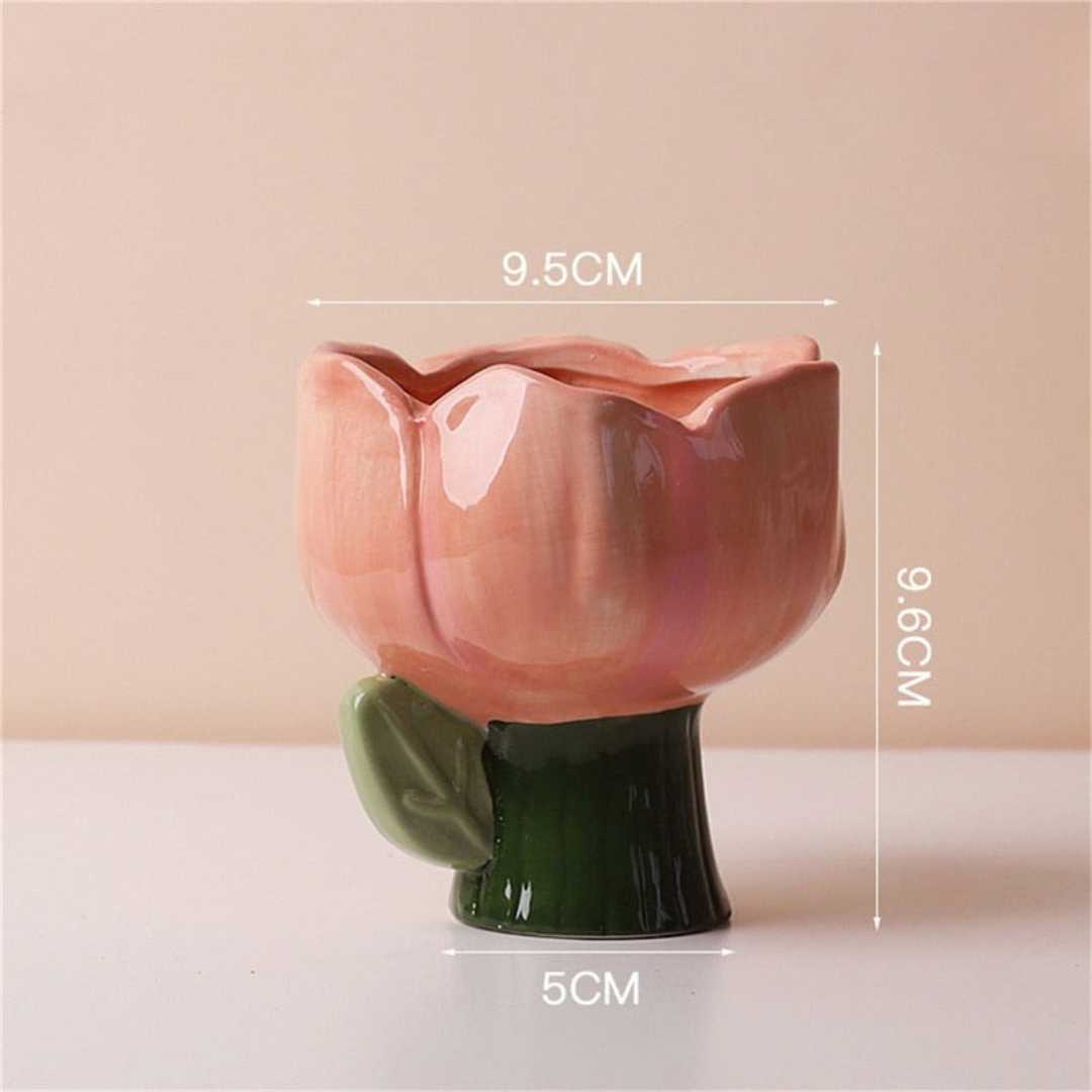 Ceramic Flower Pot in Creative Flower and Animal Shapes - Fun for Indoor and Balcony Use