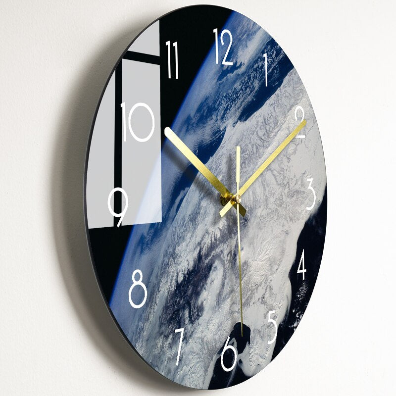 Minimalist Glass Wall Clock - Stylish and Whisper-Quiet Design