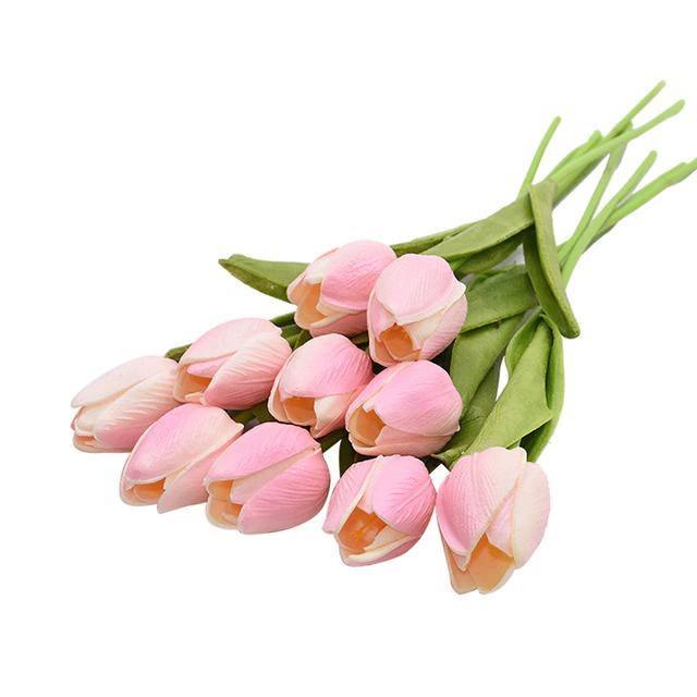 FloraHome – Set of 10 Colourful Artificial Tulips