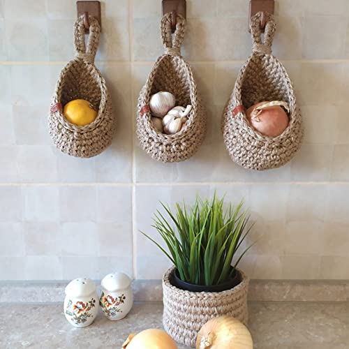 Handmade Wall Baskets for Vegetables and Fruit - Ideal for Kitchen and Living Space