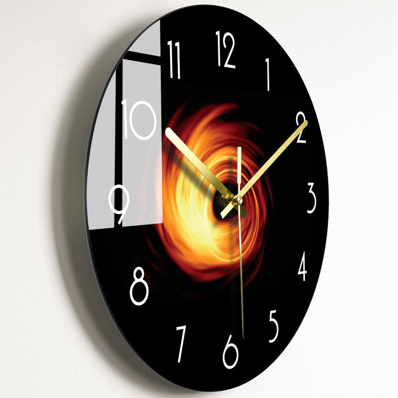 Minimalist Glass Wall Clock - Stylish and Whisper-Quiet Design