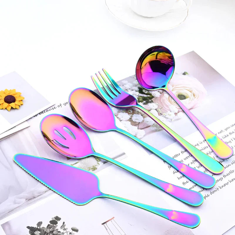 Rainbow Stainless Steel Cutlery Set - Stylish and Durable Kitchenware