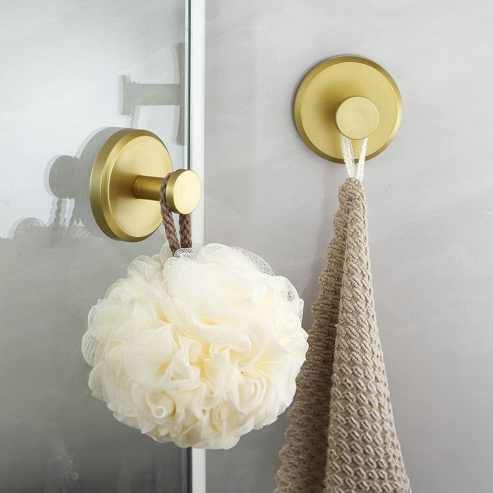 Suction Hooks for Bathroom - Easy to Install, Sturdy Attachment (2 Pieces)