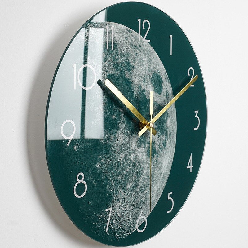 Minimalist Glass Wall Clock - Stylish and Whisper-Quiet Design