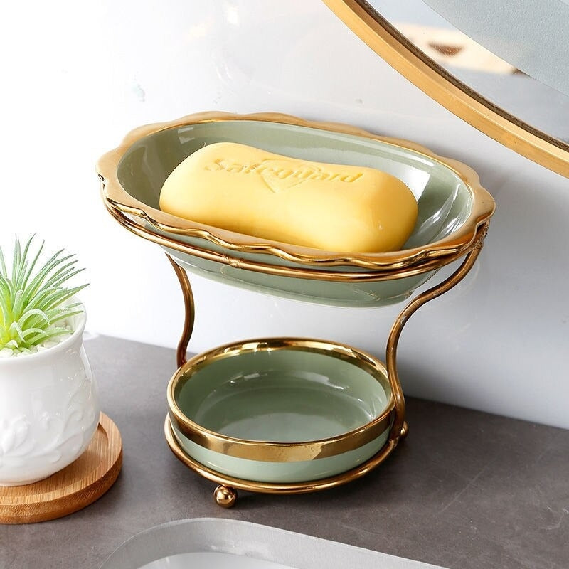 Soap Dish with Quick-Drying Drainage System – Elevated Design for a Clean Bathroom