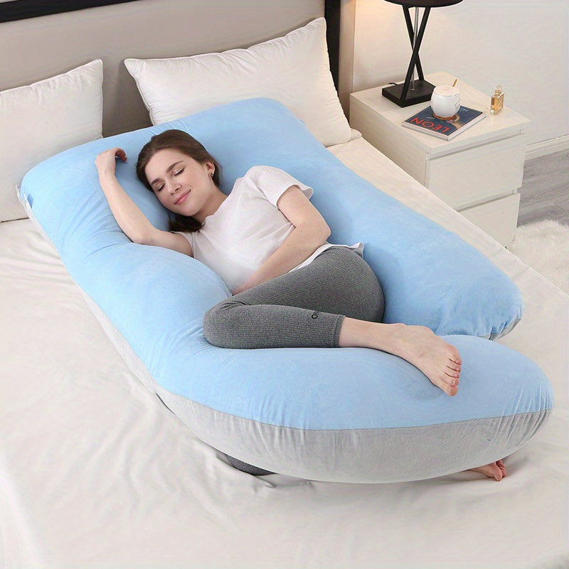 J-Shaped Pregnancy Pillow - Support for Expecting Mothers