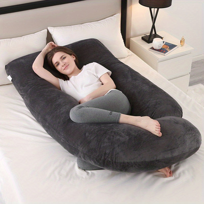 J-Shaped Pregnancy Pillow - Support for Expecting Mothers