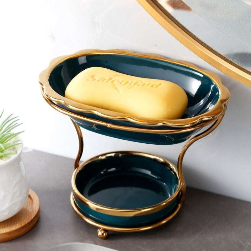 Soap Dish with Quick-Drying Drainage System – Elevated Design for a Clean Bathroom