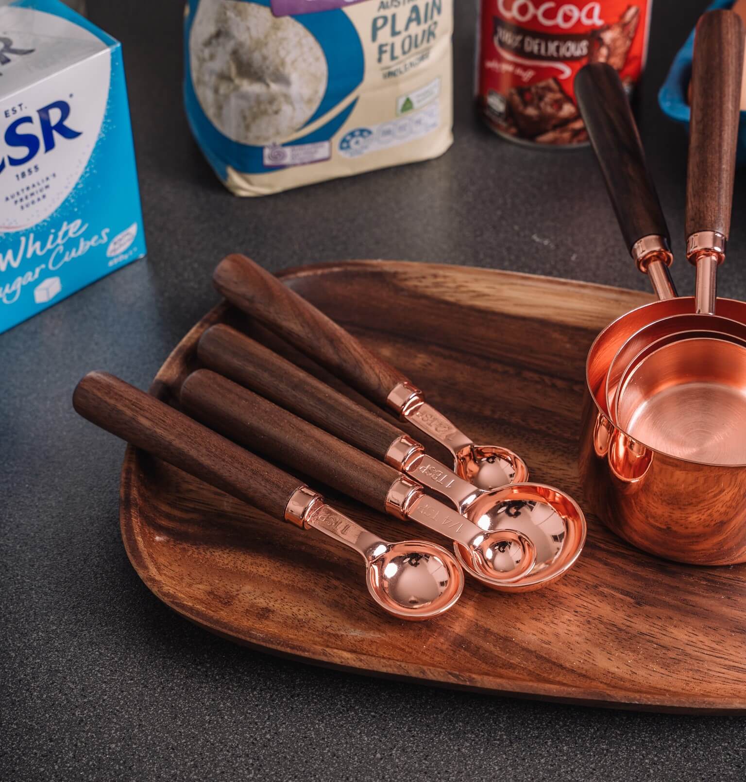 CopperLuxe Measuring Set - Copper-Coloured Design - Stylish and Functional Kitchen Set