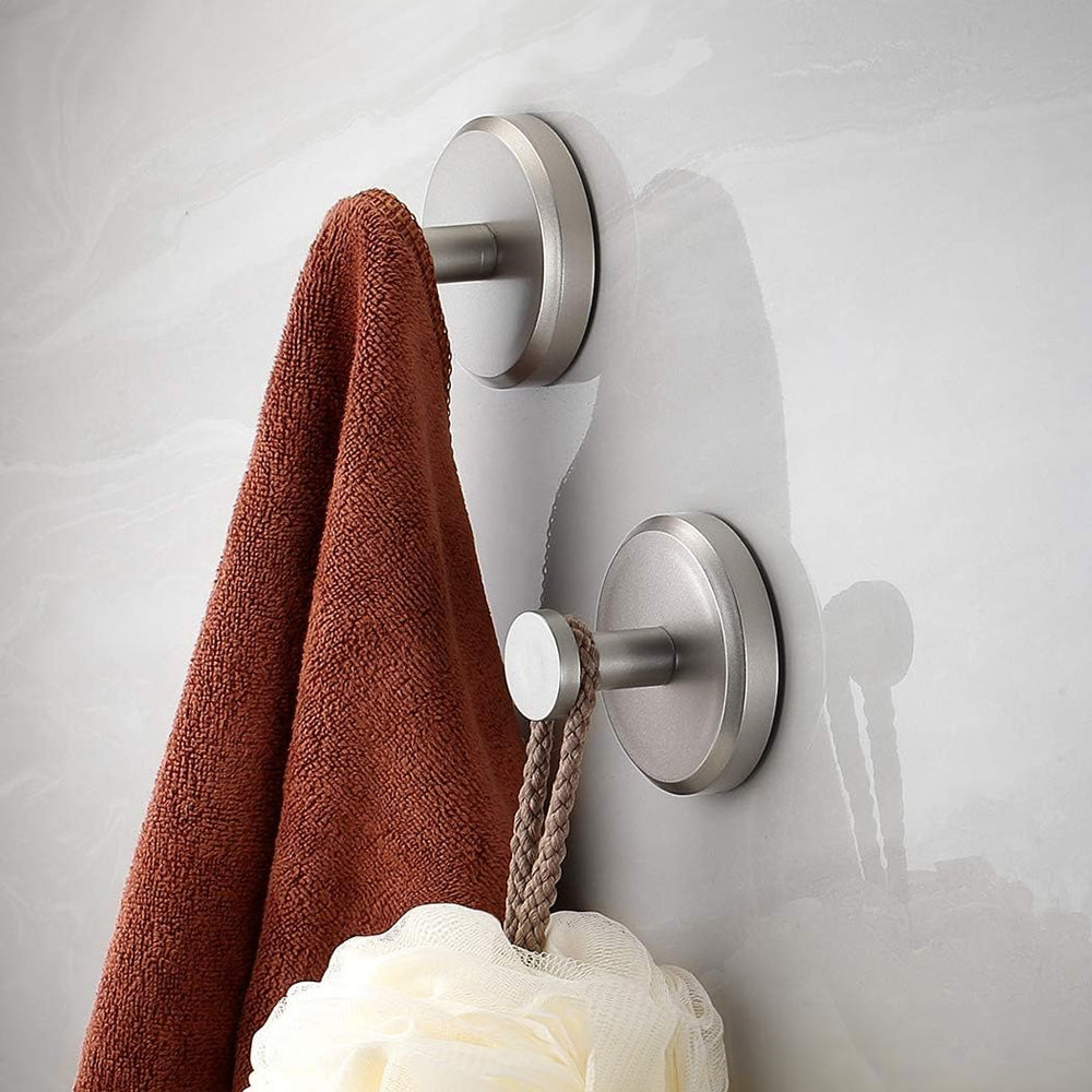 Suction Hooks for Bathroom - Easy to Install, Sturdy Attachment (2 Pieces)