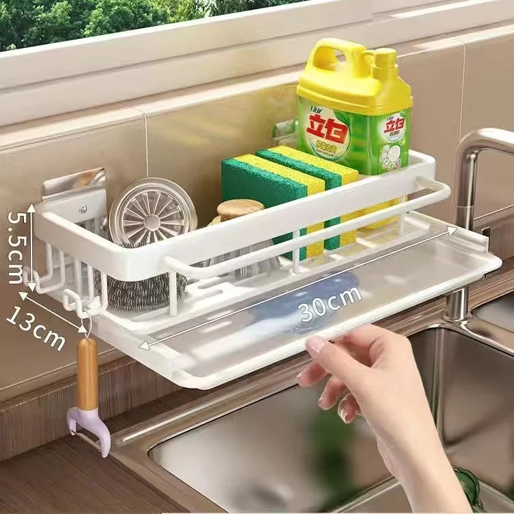 Norwegian Aluminium Kitchen Sink Rack for Sponges and Draining - Practical Storage Basket