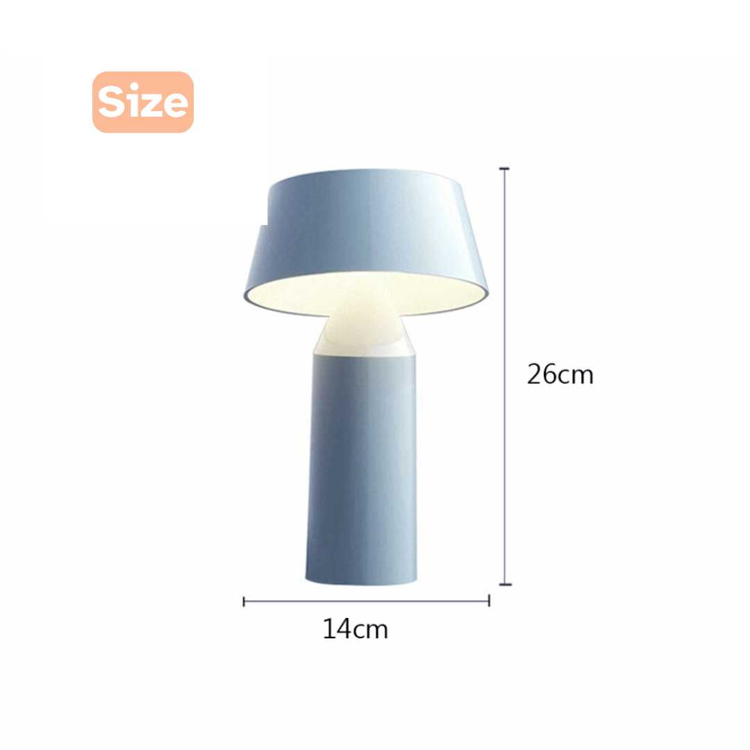 Rechargeable Metal Table Lamp - Multiple Colours, LED Lighting, Ideal for Bedroom and Decoration