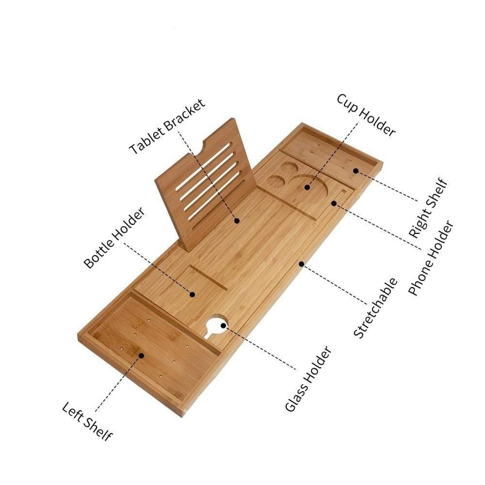 SpaTray – Adjustable Bamboo Bathtub Tray