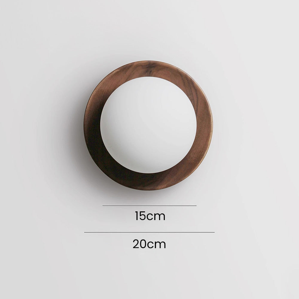 HoutWit - Minimalist Wall Lamp with Wood Accent