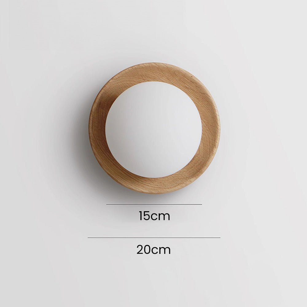 HoutWit - Minimalist Wall Lamp with Wood Accent