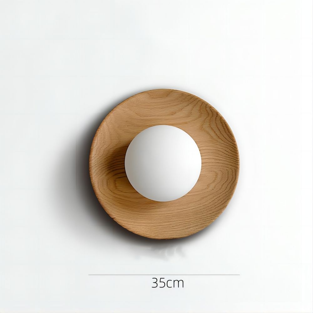 HoutWit - Minimalist Wall Lamp with Wood Accent